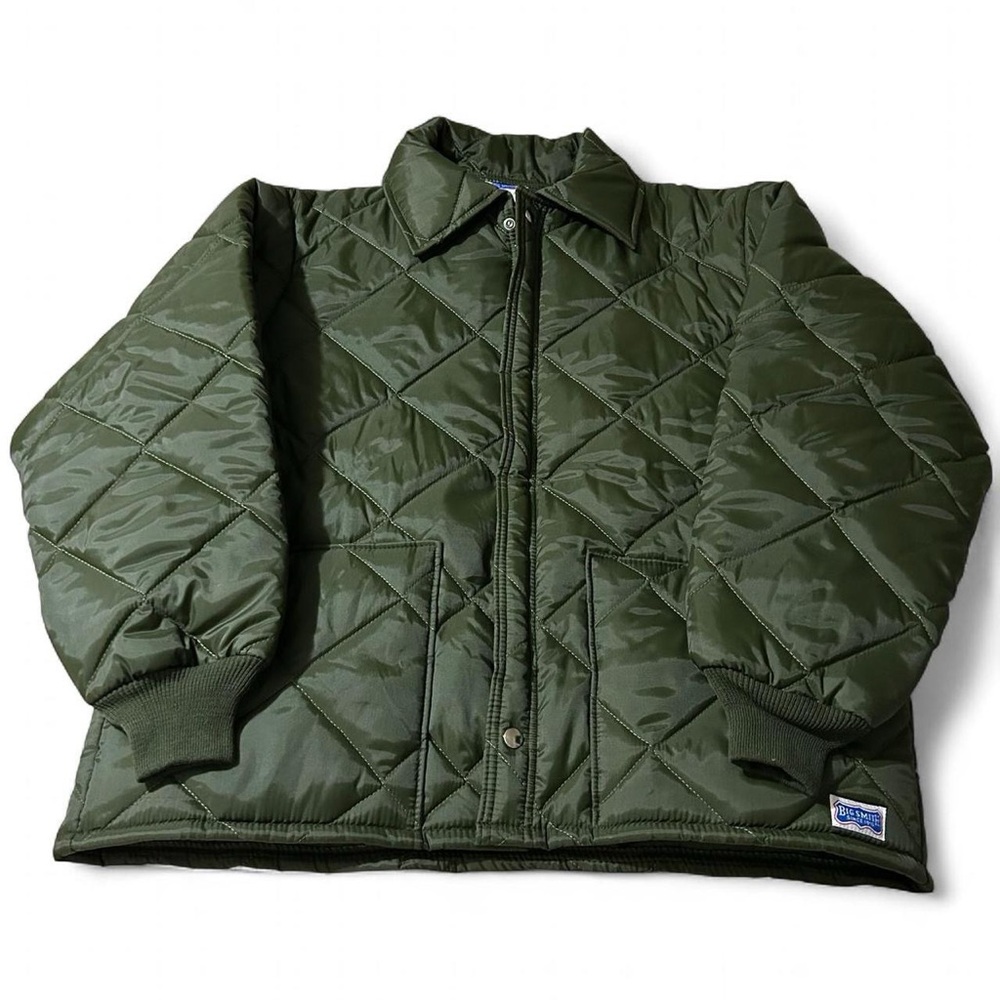 Vintage 70s Big Smith Quilted Puffer Jacket Green Size XL